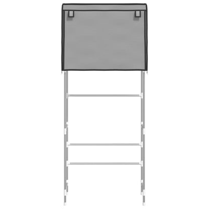 Rastrelliera Lavatrice 2 Livelli Grigia 71x29,5x170,5 cm Ferro