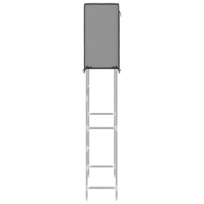 Rastrelliera Lavatrice 2 Livelli Grigia 71x29,5x170,5 cm Ferro