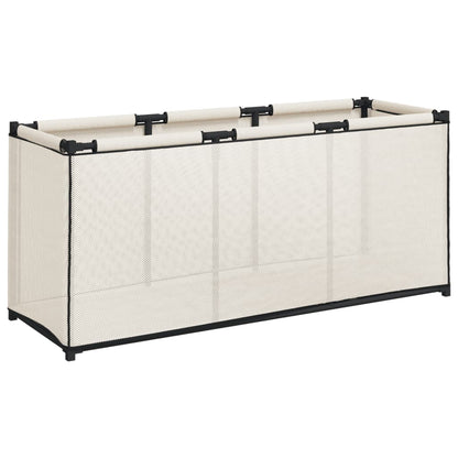 Scatola Portaoggetti Crema 105x34,5x45 cm in Tessuto
