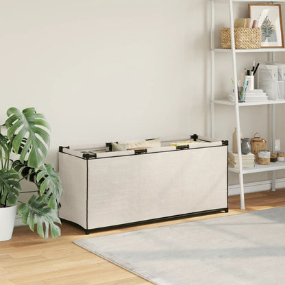 Scatola Portaoggetti Crema 105x34,5x45 cm in Tessuto