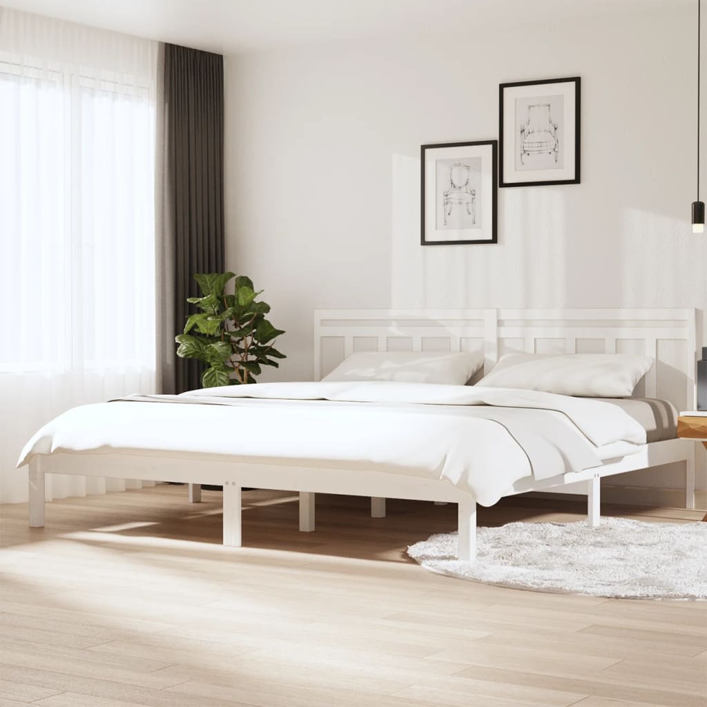 Giroletto Bianco 180x200 cm Super King in Legno Massello