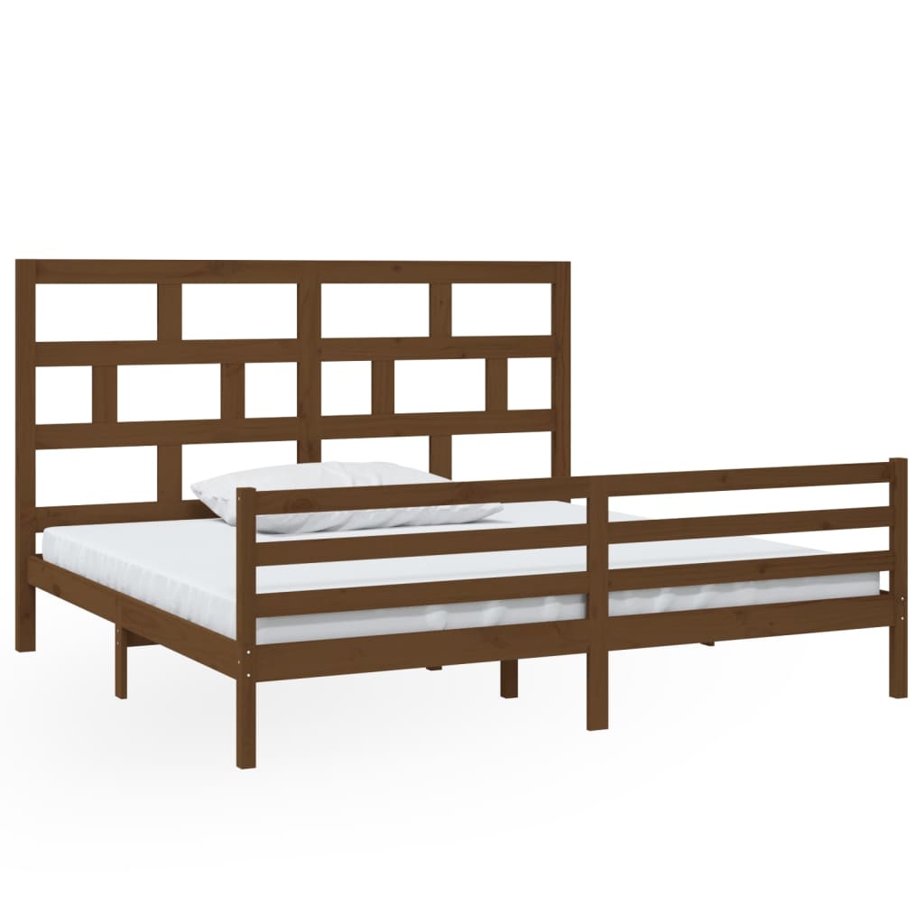 Giroletto Ambra senza Materasso in Legno Massello 200x200 cm