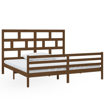 Giroletto Ambra senza Materasso in Legno Massello 200x200 cm