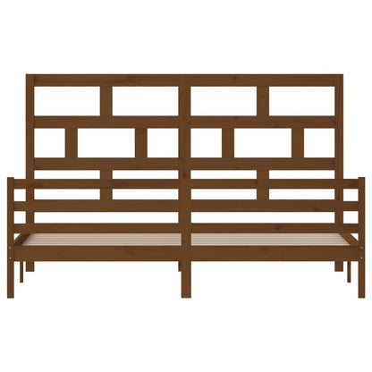 Giroletto Ambra senza Materasso in Legno Massello 200x200 cm