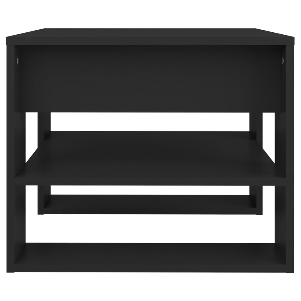 Tavolino da Salotto Nero 55,5x55x45 cm in Legno Multistrato