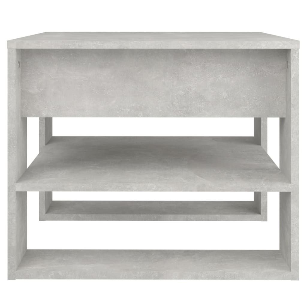 Tavolino Salotto Grigio Cemento 55,5x55x45 cm Legno Multistrato