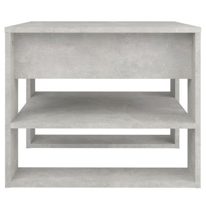 Tavolino Salotto Grigio Cemento 55,5x55x45 cm Legno Multistrato