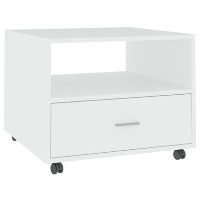 Tavolino da Salotto Bianco 55x55x40 cm in Legno Multistrato
