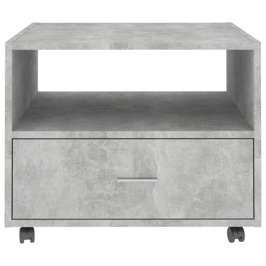 Tavolino Salotto Grigio Cemento 55x55x40 cm Legno Multistrato