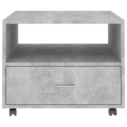 Tavolino Salotto Grigio Cemento 55x55x40 cm Legno Multistrato