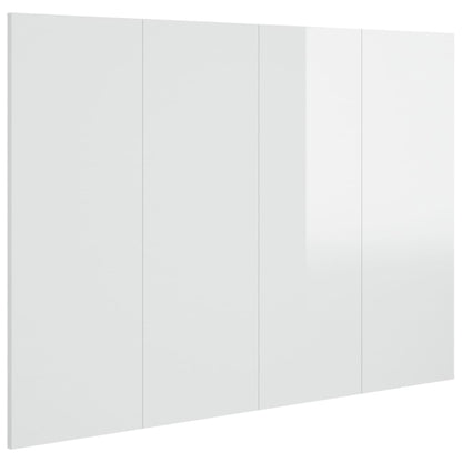 Testiera per Letto Bianco Lucido 120x1,5x80cm Legno Multistrato