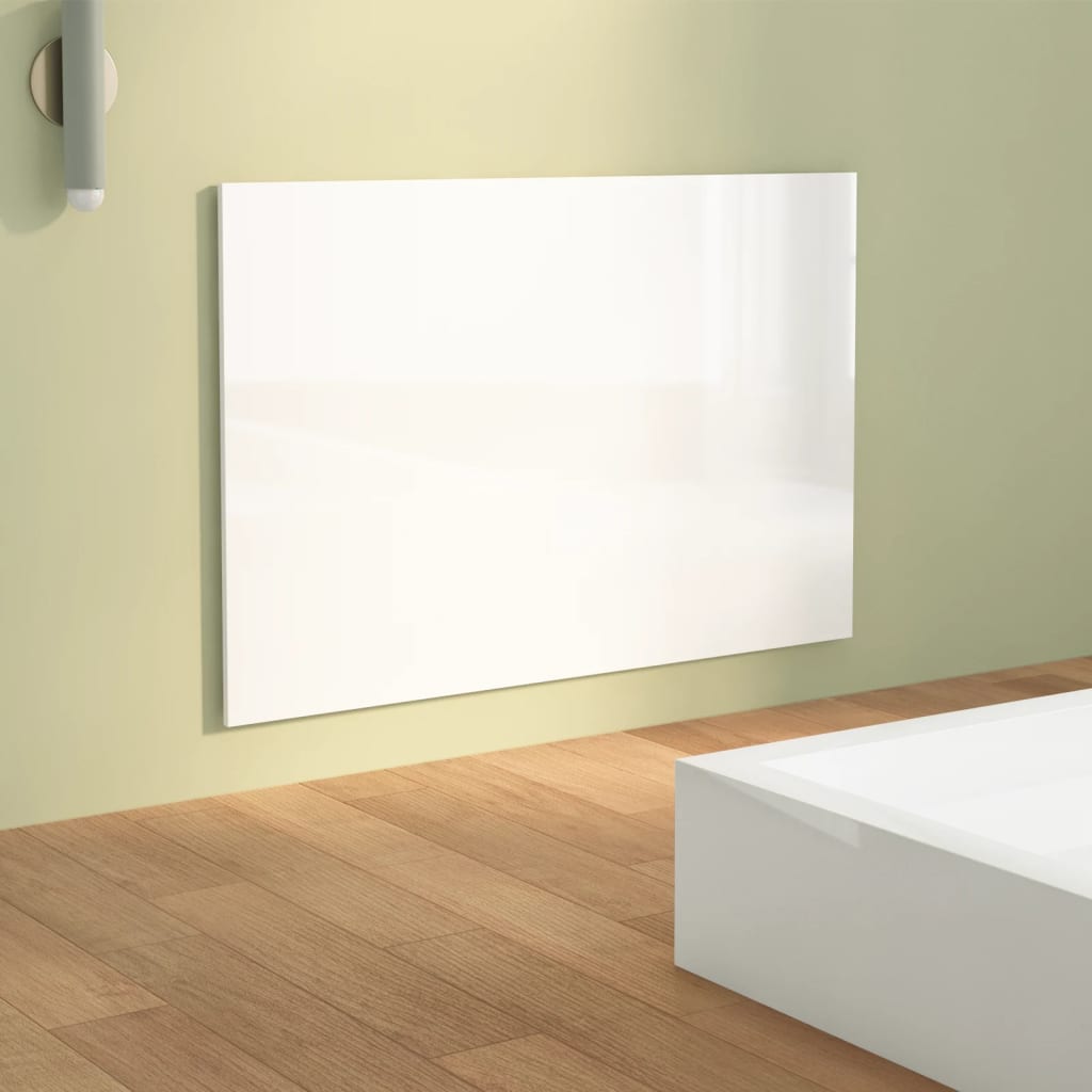 Testiera per Letto Bianco Lucido 120x1,5x80cm Legno Multistrato