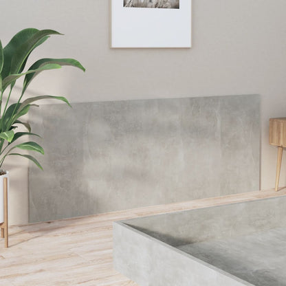 Testiera Letto Grigio Cemento 200x1,5x80cm in Legno Multistrato