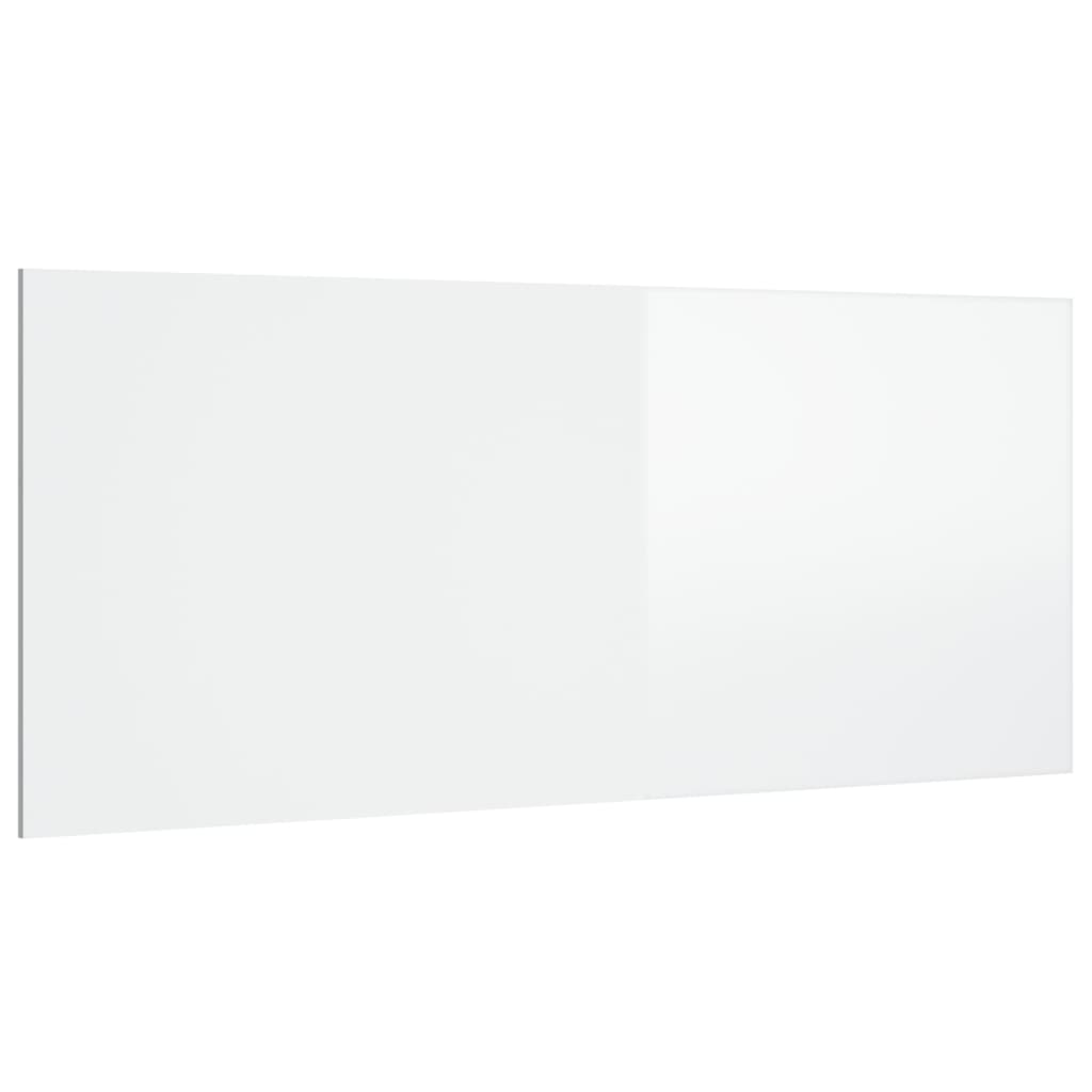 Testiera per Letto Bianco Lucido 200x1,5x80cm Legno Multistrato