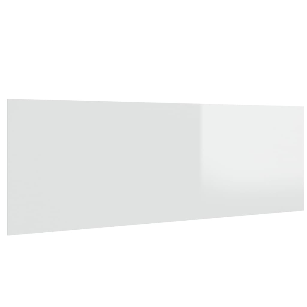 Testiera Letto Bianco Lucido 240x1,5x80cm Legno Ingegnerizzato