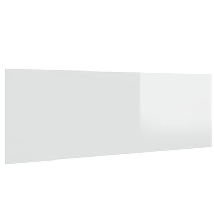 Testiera Letto Bianco Lucido 240x1,5x80cm Legno Ingegnerizzato