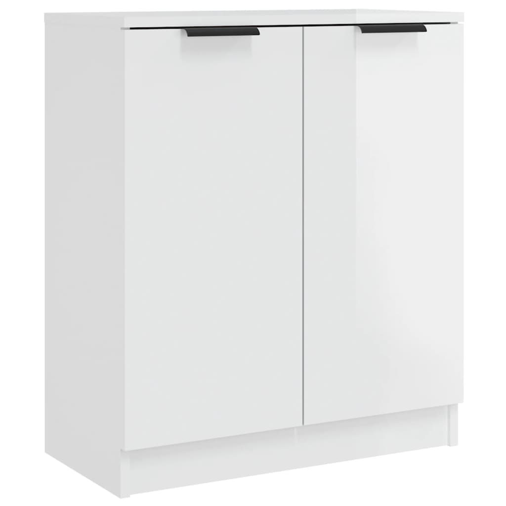 Credenza Bianco Lucido 60x30x70 cm in Legno tecnico