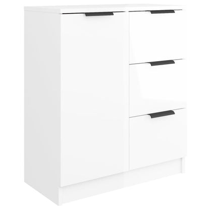 Credenza 60x30x70 cm in Legno Multistrato Bianco Lucido