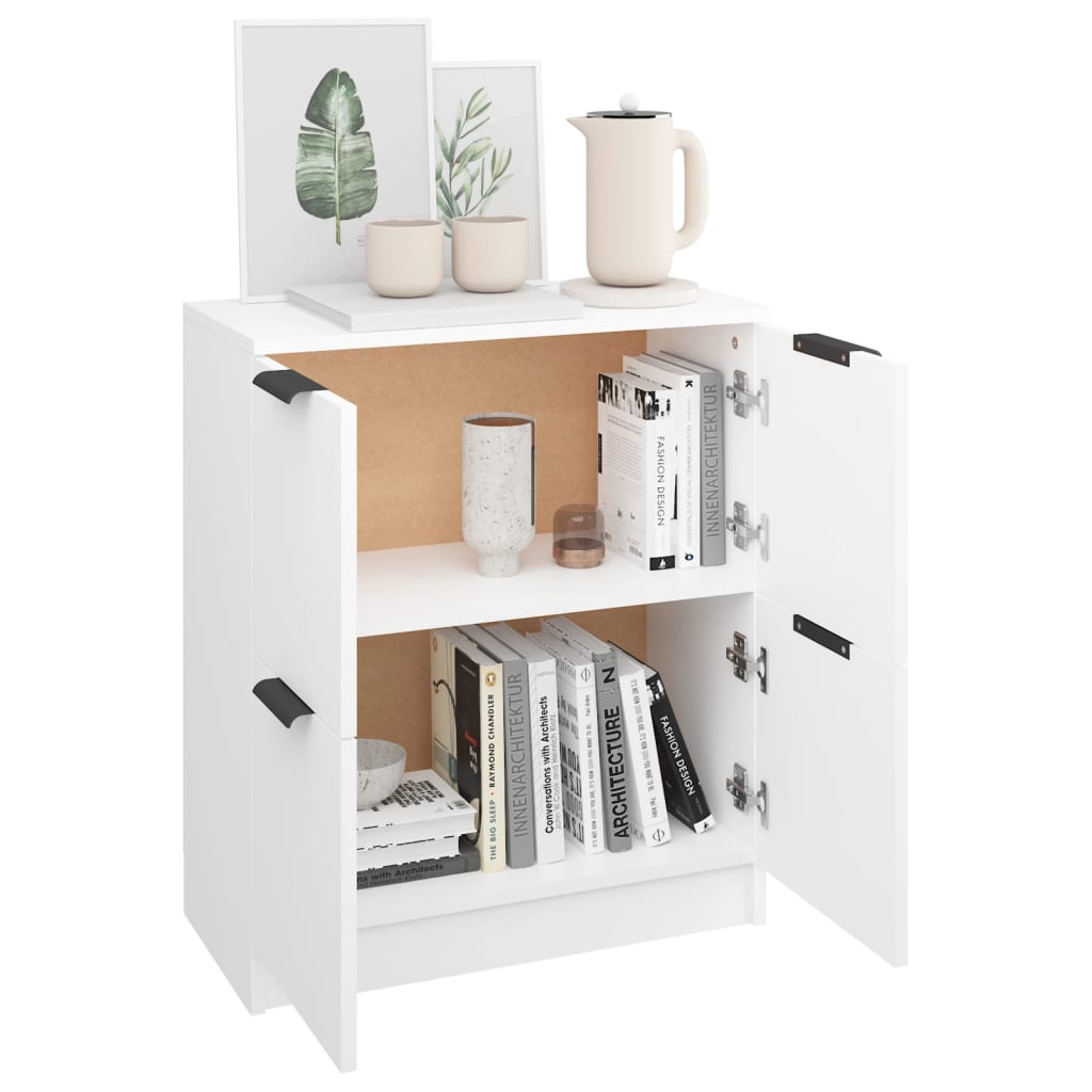 Credenza Bianca 60x30x70 cm in Legno Multistrato