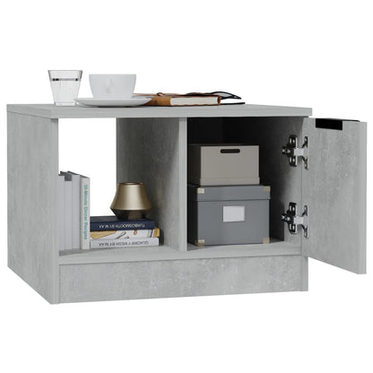 Tavolino Salotto Grigio Cemento 50x50x36 cm Legno Multistrato