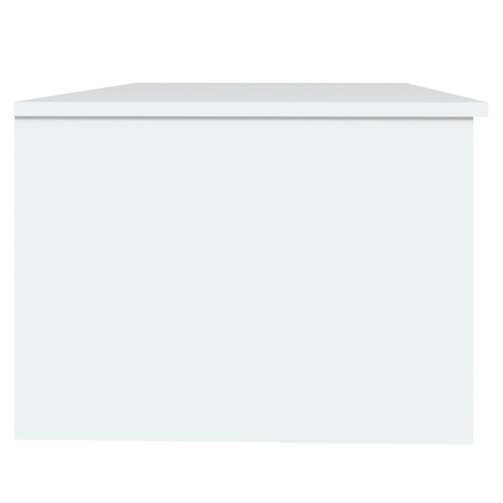Tavolino da Salotto Bianco 102x50x36 cm in Legno Multistrato