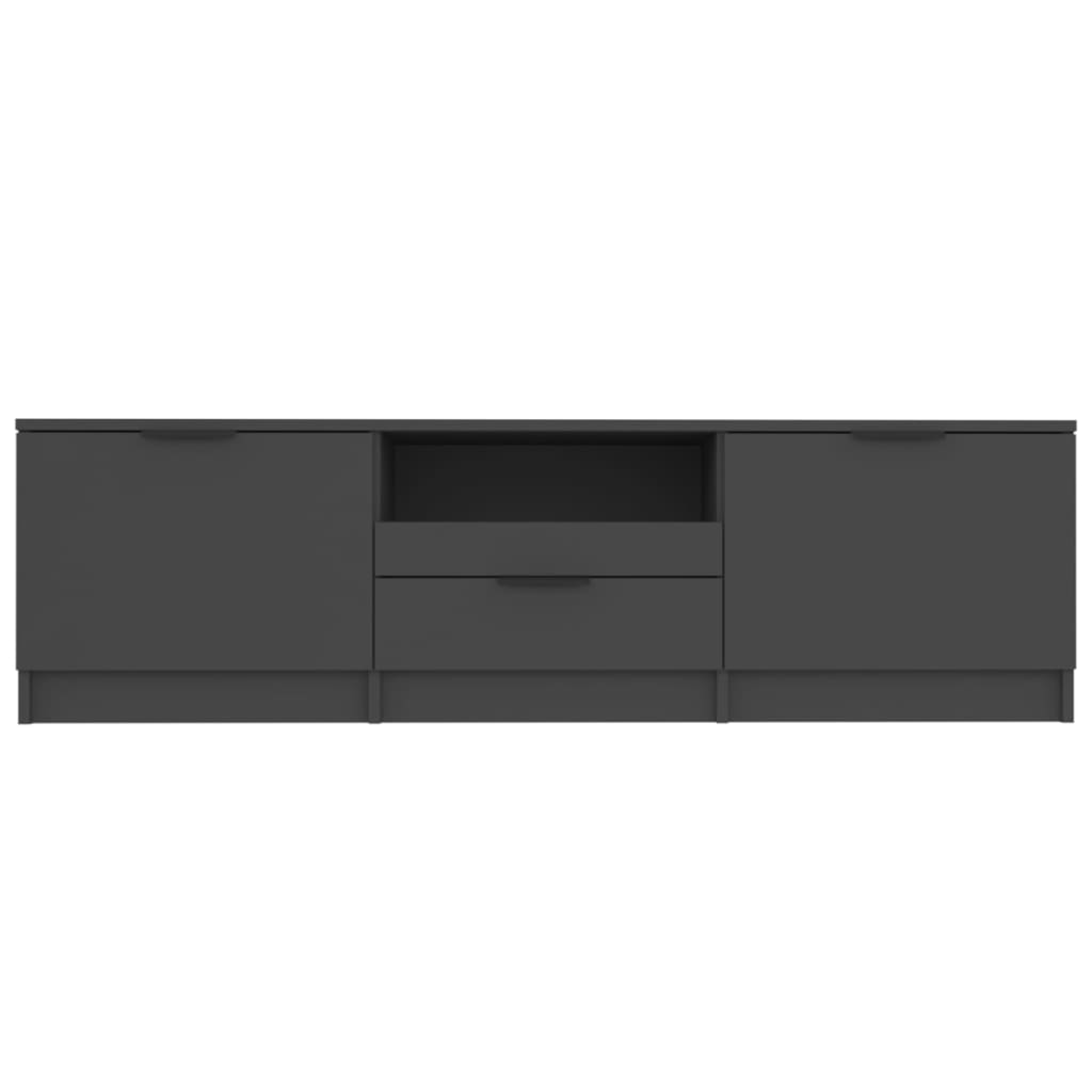 Mobile Porta TV Nero 140x35x40 cm in Legno Multistrato