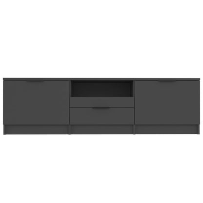 Mobile Porta TV Nero 140x35x40 cm in Legno Multistrato