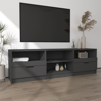 Mobile Porta TV NEro 150x33,5x45 cm in Legno Multistrato