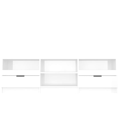 Mobile per TV Bianco Lucido 150x33,5x45cm Legno Ingegnerizzato