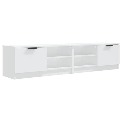 Mobili Porta TV 2 pz Bianchi 80x35x36,5 cm in Legno Multistrato