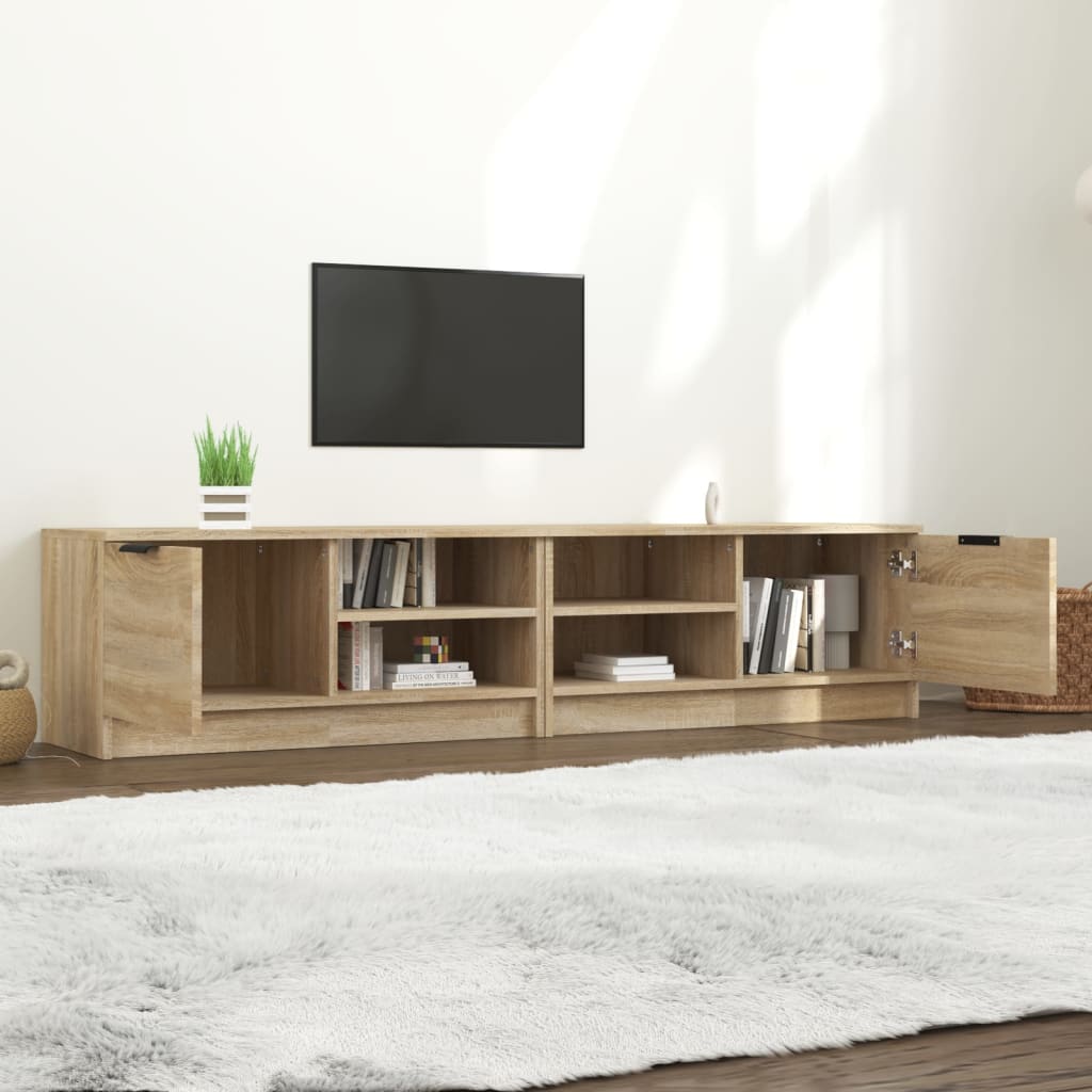Mobili TV 2 pz Rovere Sonoma 80x35x36,5 cm in Legno Multistrato