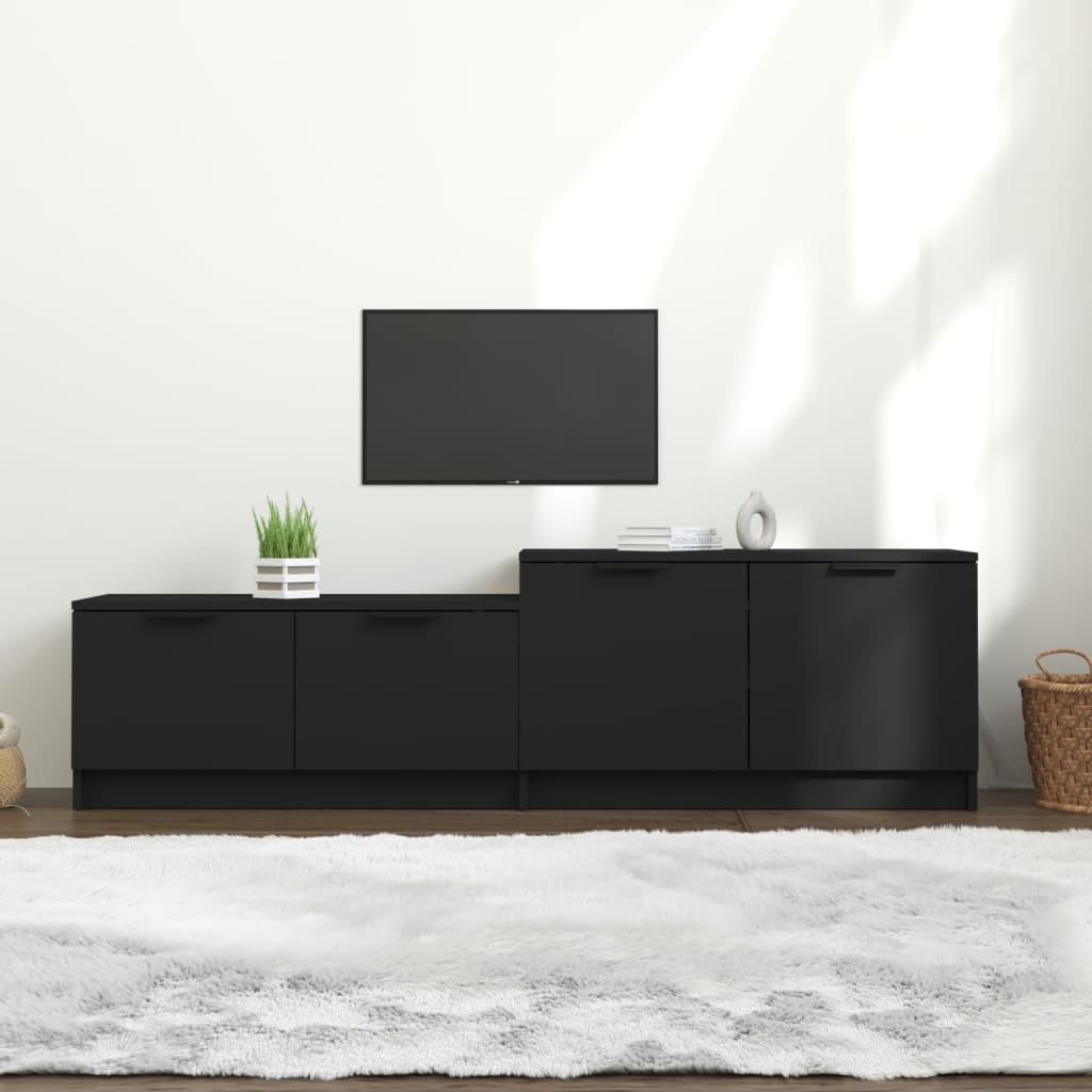 Mobile Porta TV Nero 158,5x36x45 cm in Legno Multistrato