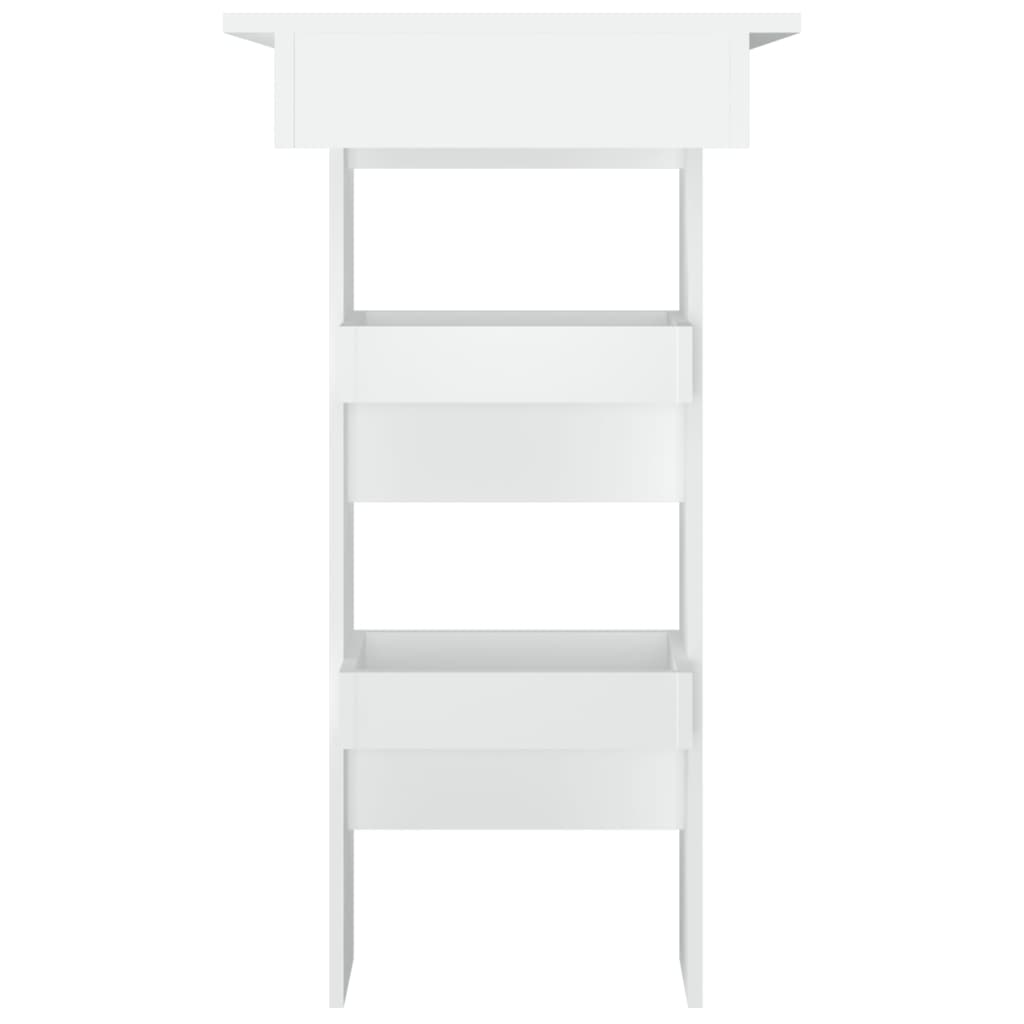 Bancone da Muro Bianco 102x45x103,5 cm in Legno Compensato