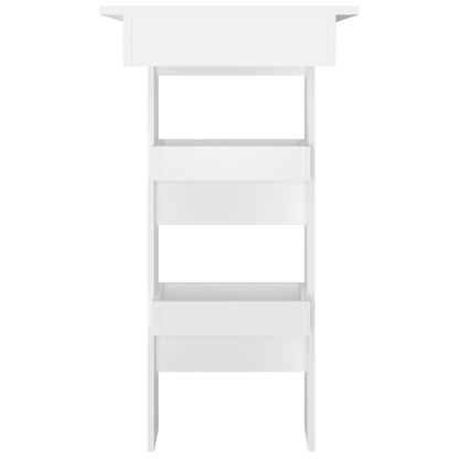 Bancone da Muro Bianco 102x45x103,5 cm in Legno Compensato