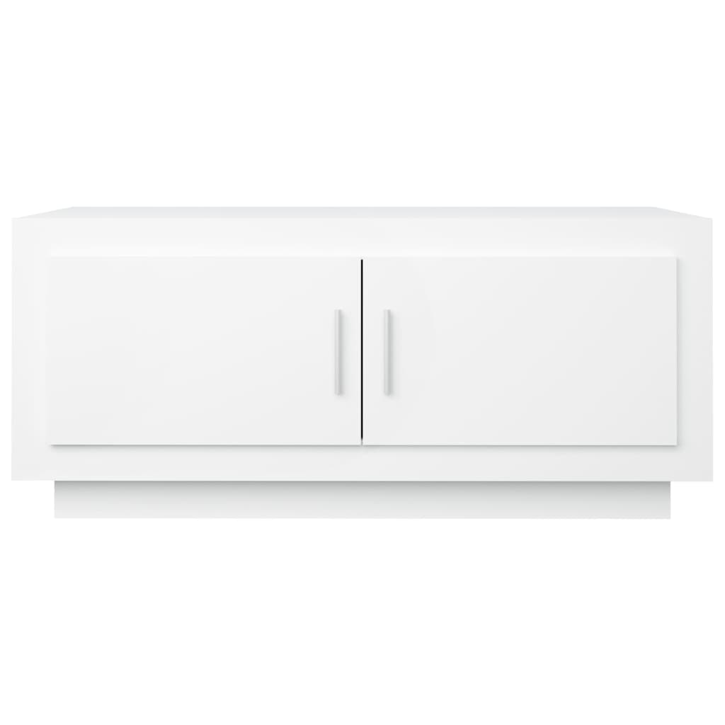 Tavolino da Salotto Bianco 102x50x45 cm in Legno Multistrato