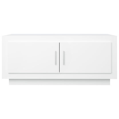 Tavolino da Salotto Bianco 102x50x45 cm in Legno Multistrato