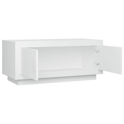 Tavolino da Salotto Bianco 102x50x45 cm in Legno Multistrato