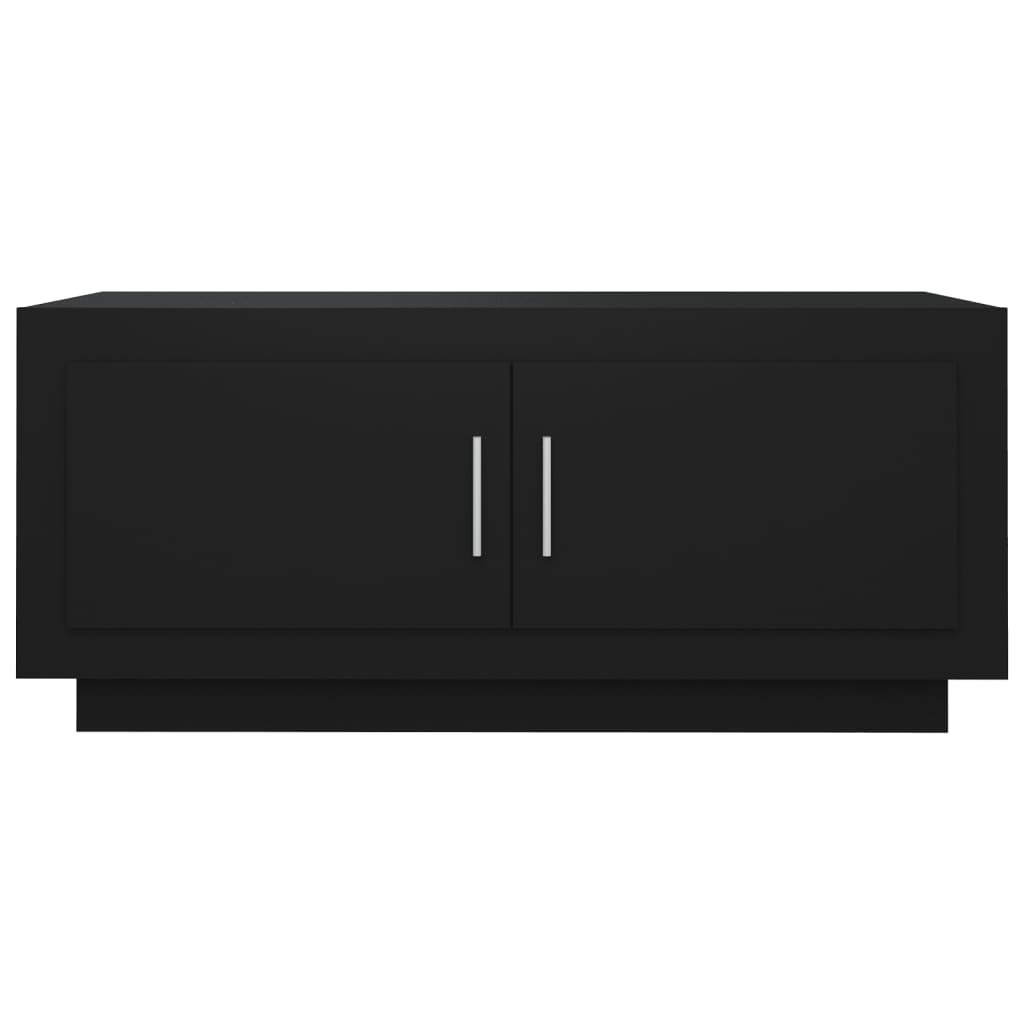 Tavolino da Salotto Nero 102x50x45 cm in Legno Multistrato