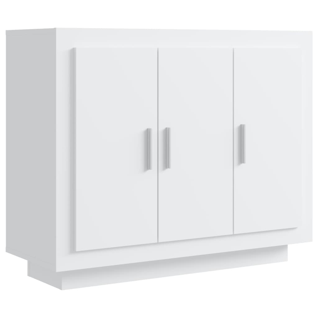 Credenza Bianca 92x35x75 cm in Legno Multistrato
