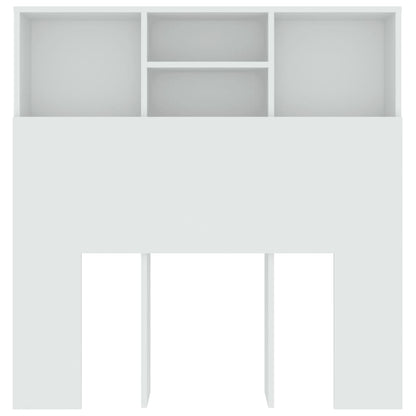 Testiera con Contenitore Bianco 100x19x103,5 cm