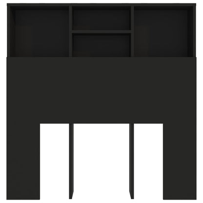 Testiera con Contenitore Nero 100x19x103,5 cm