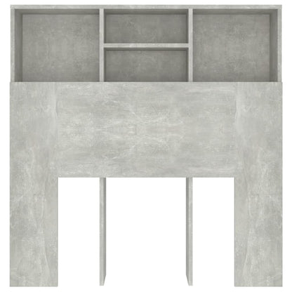 Testiera con Contenitore Grigio Cemento 100x19x103,5 cm