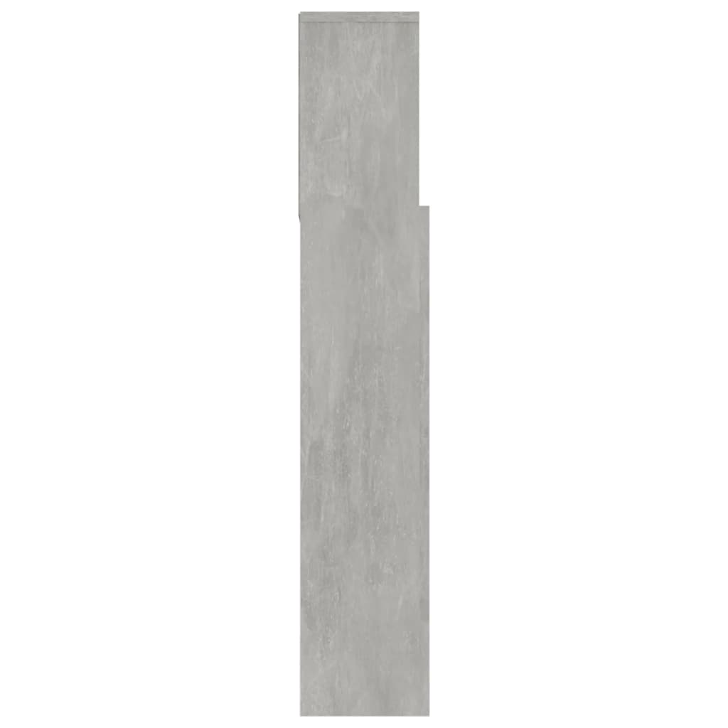 Testiera con Scomparti Grigio Cemento 180x19x103,5 cm