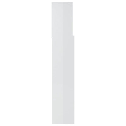 Testiera con Scomparti Bianco Lucido 180x19x103,5 cm
