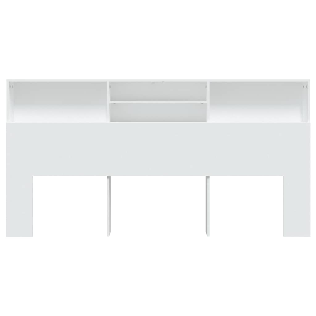 Testiera con Contenitore Bianco 200x19x103,5 cm