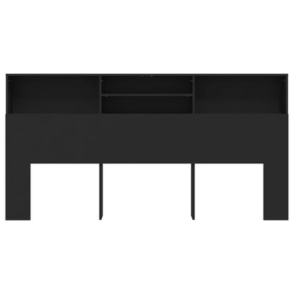 Testiera con Contenitore Nero 200x19x103,5 cm