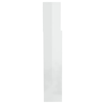 Testiera con Contenitore Bianco Lucido 200x19x103,5 cm