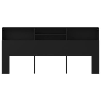 Testiera con Contenitore Nero 220x19x103,5 cm