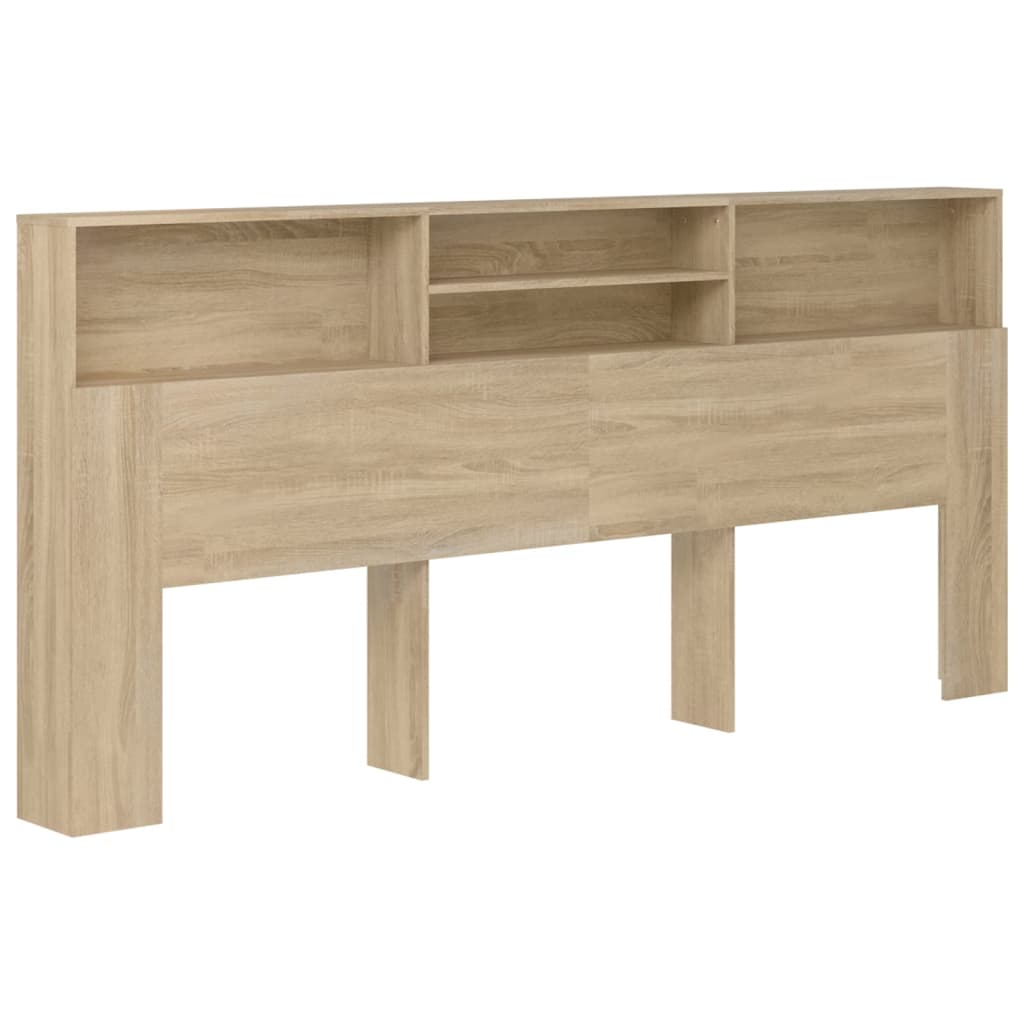 Testiera con Contenitore Rovere Sonoma 220x19x103,5 cm