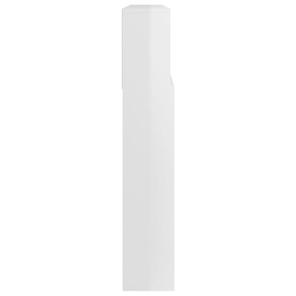 Testiera con Contenitore Bianco Lucido 220x19x103,5 cm